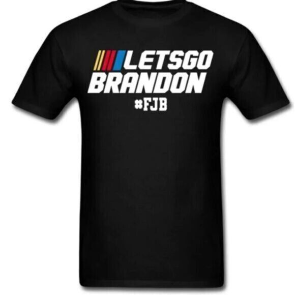 EUC Next Level Unisex Black Short Sleeve Graphic Tee Shirt Let’s Go Brandon -XXL - Picture 1 of 5